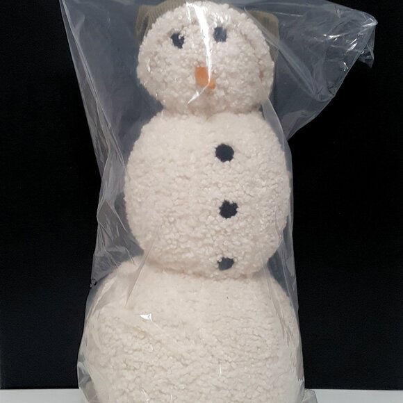 NEW Pottery Barn Teen Snowman Pillow 8.5" wide x 18" high - Picture 5 of 6